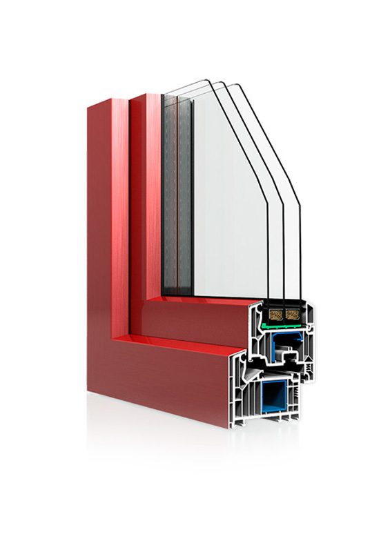 VEKA Softline 82 mit Alu-Verkleidung